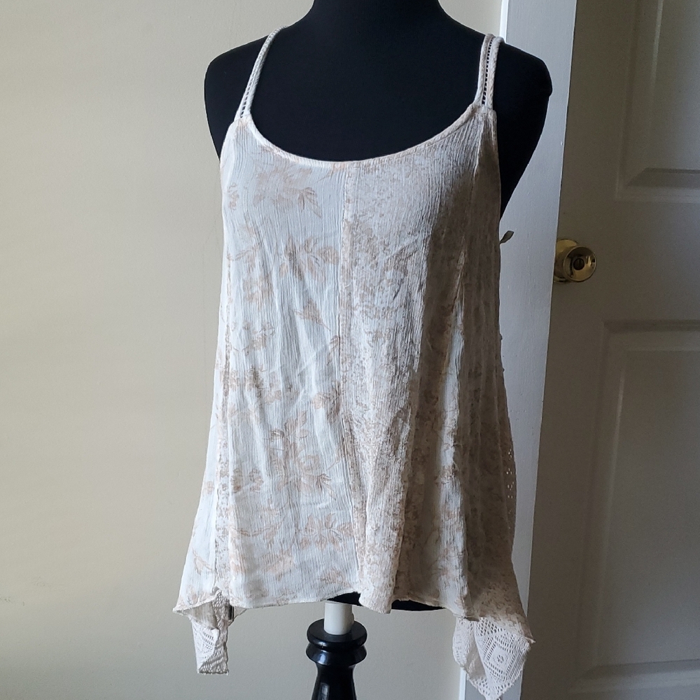 Buckle Cream Lace Detail Camisole